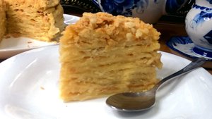 Домашний ТОРТ НАПОЛЕОН С ЗАВАРНЫМ КРЕМОМ. Вкусный торт.