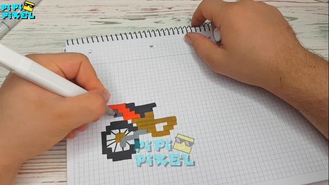 МОТОЦИКЛ -РИСУНКИ ПО КЛЕТОЧКАМ -PIXEL ART смотреть онлайн