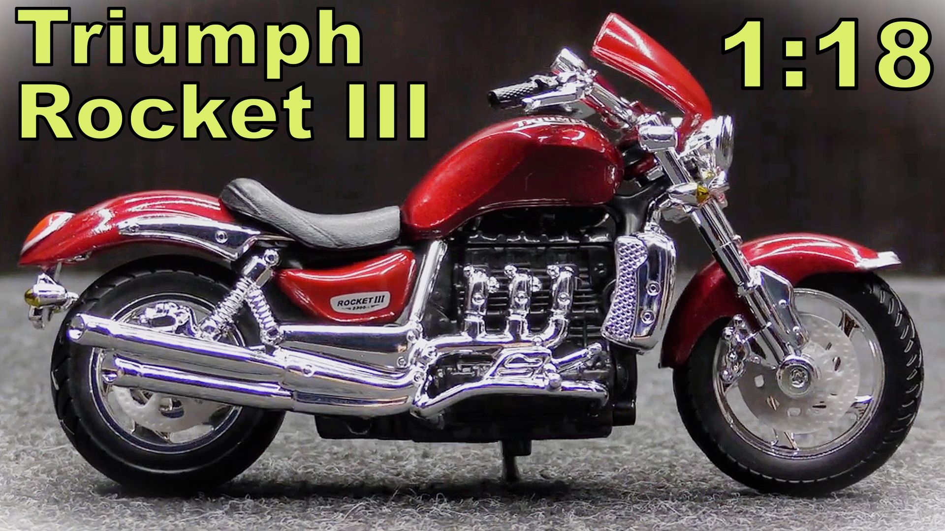 Мотоцикл Triumph Rocket III / Масштаб 1:18 / bburago / Обзор масштабной модели