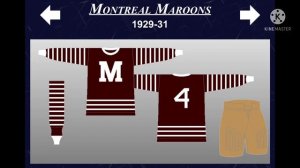 NHL Hockey Jerseys Through The Years: part 2. The Montreal Maroons