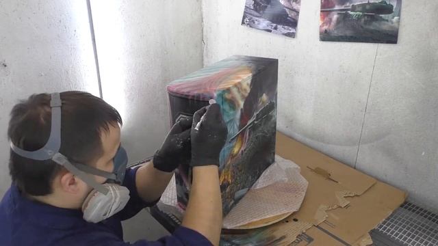 Корпус компа. Нанесение аэрографии. 3 часть