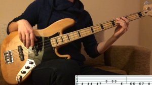 I FEEL IT COMING - The Weeknd ft. Daft Punk (Bass Cover + Tab)