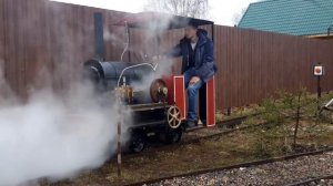 Паровоз на даче Narrow gauge steam Садовая узкоколейка V2.0