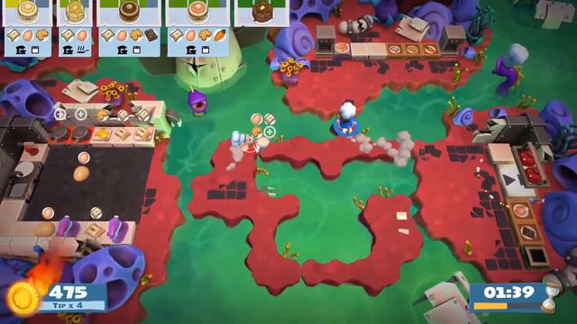 Overcooked! 2 Story 6-2 - Duo - Score: 1090 with Adeluto