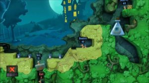 Worms Revolution: Puzzles - Spooky Level 3-5 "One, Two, Three, War!" Walkthrough HD
