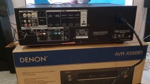 DENON AVR-X550BT AV receiver unboxing & setup.