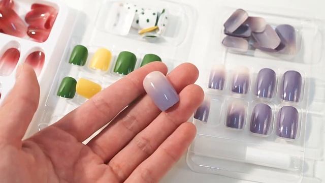 24 шт., матовые накладные ногти для женщин, длинные круглые мягкие ногти, разноцветные съемные смотреть онлайн