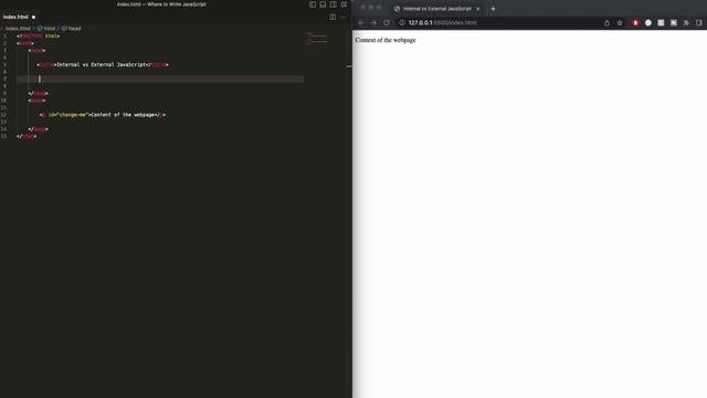 Internal vs External JavaScript - Where Should You Write JavaScript? Learn JavaScript For Beginners