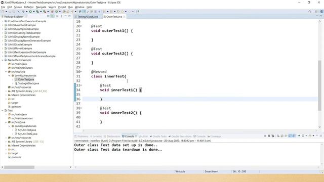 Nested Tests in JUnit 5 || Writing nested test classes || JUnit 5 Tutorial смотреть онлайн