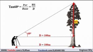 how to find height of tree by angular instrument