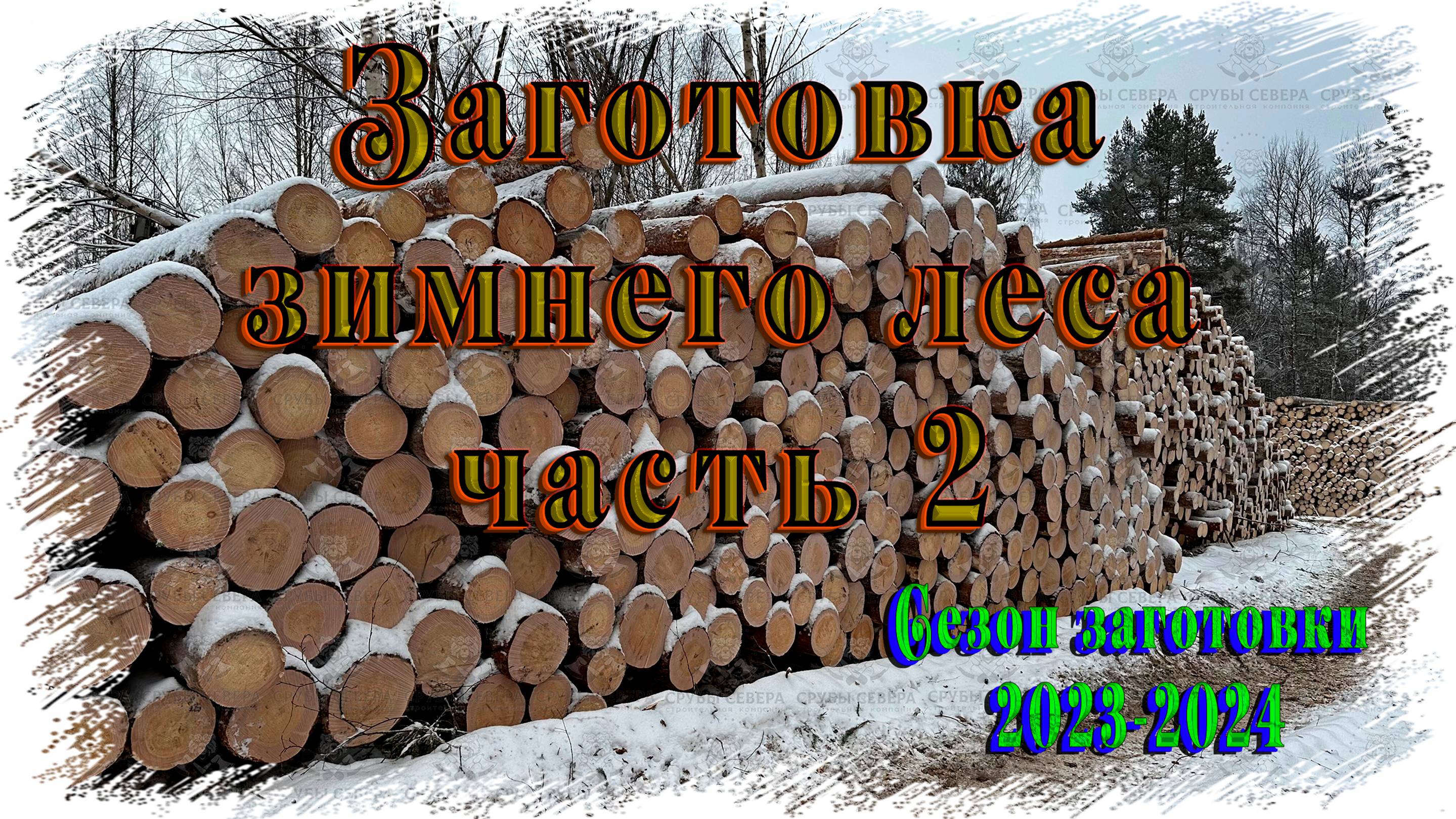 Заготовка зимнего леса сезон 2023-2024 часть 2 - СК "Срубы Севера"