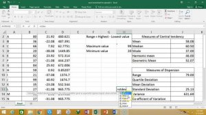 Calculating Standard Deviation, Quartile deviation and Mean deviation| Excel tutorial #3| Educademy