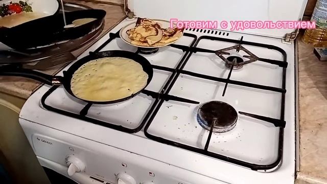 Тонкие блинчики по маминому рецепту #блинырецепт #блинчики #блинынакефире #блины #блинчикистворогом