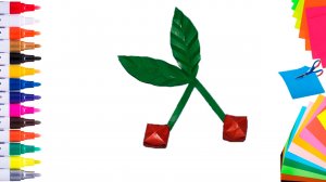 Как сделать Вишню Поп Ит своими руками, детские поделки из бумаги в детский сад и в школу