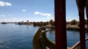 Lake Titicaca,Puno,Peru.Walk on the reed boat. Озеро Титикака(Перу).Прогулка на тростниковой лодке.