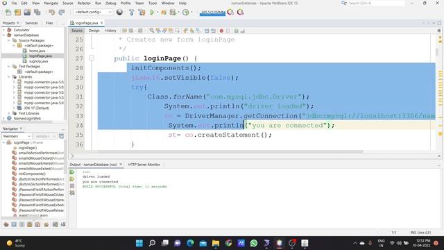 Java Login Page | Swing Application | SQL смотреть онлайн