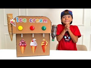 Mark Pretend Play Ice Cream with kids