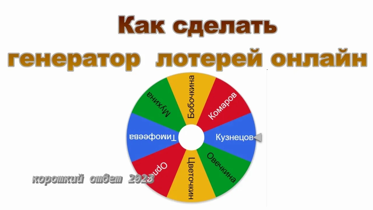Как сделать колесо лотерей онлайн