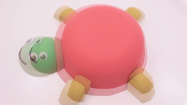 ДЛЯ МАЛЫШЕЙ ! Как сделать из кинетического песка вырезку для морской черепахи и пруда со слизью ASMR