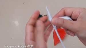 Bunga dari plastik kresek bekas | Diy heart shape flower made from plastic shopping bag used