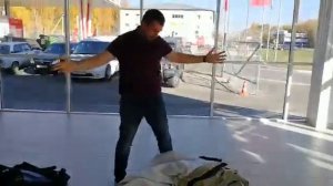 Распаковка и установка зимней палатки СЛЕДОПЫТ.