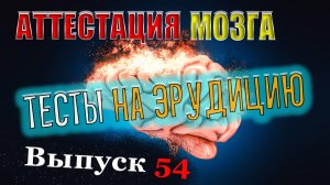 [Выпуск#54] Тесты на эрудицию 2022 года |Аттестация Мозга