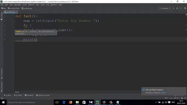 3: How to write a factorial program in Python using functions (Hindi)