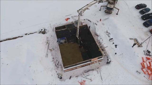Фундамент, цокольный этаж, заливка бетона зимой