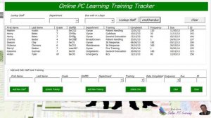 Excel VBA - Staff Training Manager - How it works - Excel 2013 Part 3