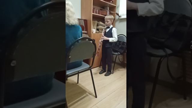 Юный виртуоз 1 класс кларнет В лесу родилась ёлочка #кларнет #влесуродиласьелочка