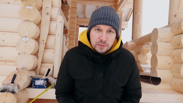 Сруб просторной бани 5,4х8,3 метров под усадку смотреть онлайн