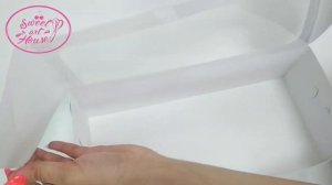 Собираем коробку под рулет с окном (белая) 330/150/100мм, арт 1002314