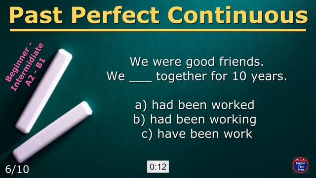 #quiz Past Perfect Continuous (10) #past #perfect #continuous #tense
