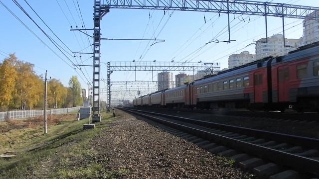 Электропоезд ЭД4М-0341 с сообщением "Фрязево - Москва"