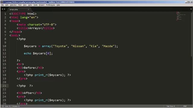 Arrays - PHP with MySQL Tutorial in Sinhala - Part 8