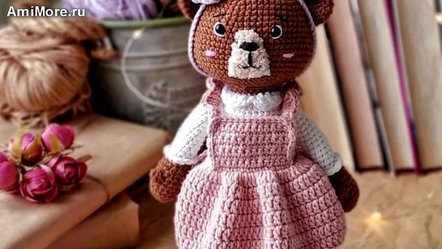 Амигуруми: схема Мишка Флора. Игрушки вязаные крючком - Free crochet patterns. смотреть онлайн