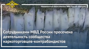 Сотрудниками МВД России пресечена деятельность сообщества наркоторговцев-контрабандистов