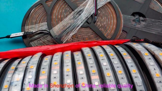 IP68 waterproof 12V RGB+warm white 5050 LED strip - kutop.com смотреть онлайн