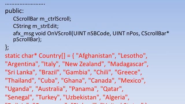 Scroll V app MFC C++, VS 2019 смотреть онлайн