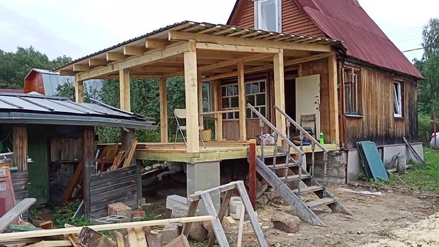 Дача.. Веранда почти готова.. смотреть онлайн