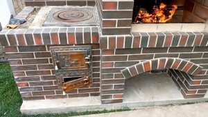 Уличная кирпичная печь своими руками