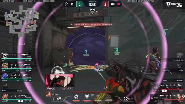 G2 vs KRÜ — VCT Americas Kickoff — Grupos — Mapa 1