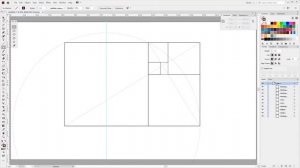 Adobe Illustrator спираль Золотого сечения.