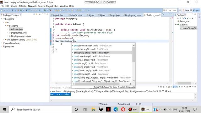 Arithmetic operations in Java program@devtech7545