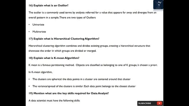 Data Analyst Interview | Top 33 Q&A | for fresh & experience candidates