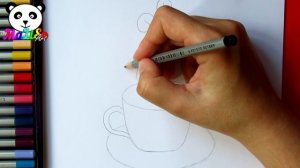 How to draw a Cup of Coffe | Как нарисовать чашку с блюдцем | Як намалювати чашку кави