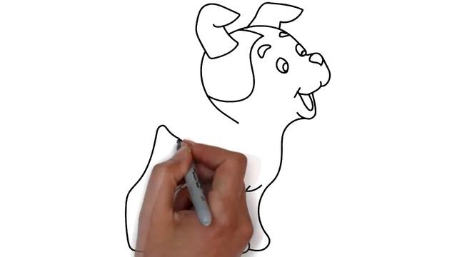 как нарисовать забавного щенка