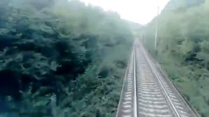 Вид из кабины машиниста электровоза ВЛ80С от 11 км до Грушевой ч 2/3