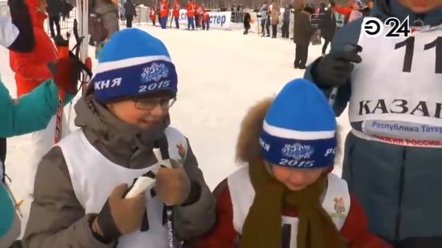 В Казани прошла "Лыжня России-2015" смотреть онлайн