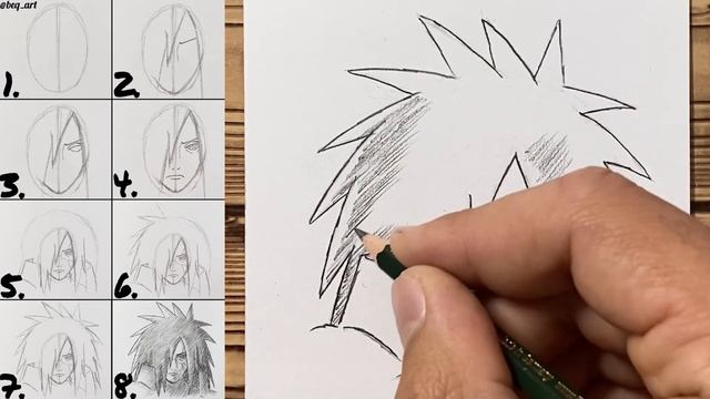 How to Draw Madara Uchiha - Step by Step Tutorial смотреть онлайн